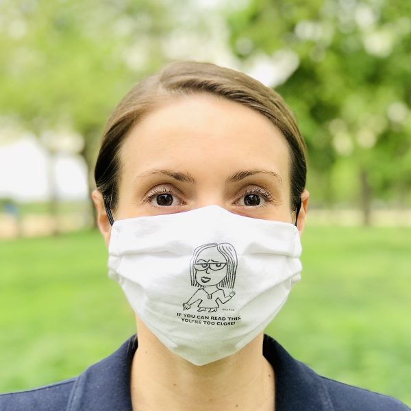 fabric face mask by the cartoon mask