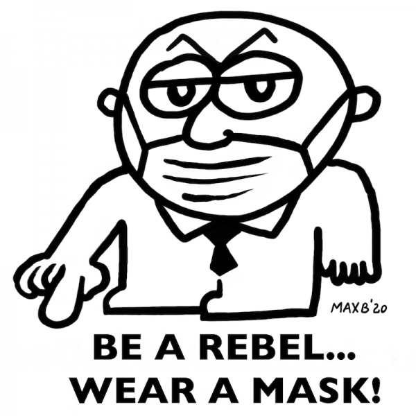 be a rebel cartoon face mask adult